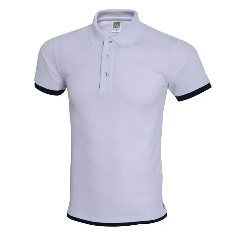 Men Black Polo Shirt with Red Trim & Logo