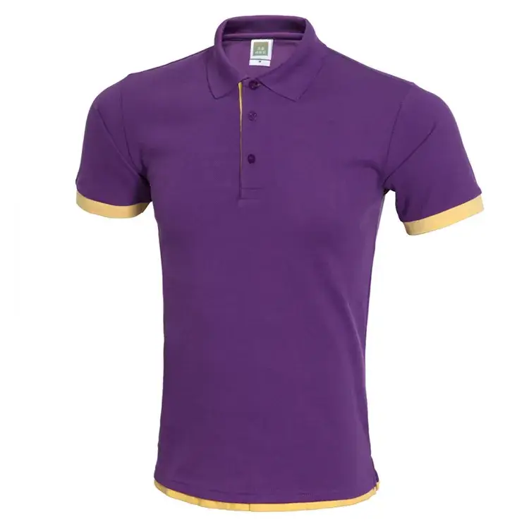 Men Black Polo Shirt with Red Trim & Logo