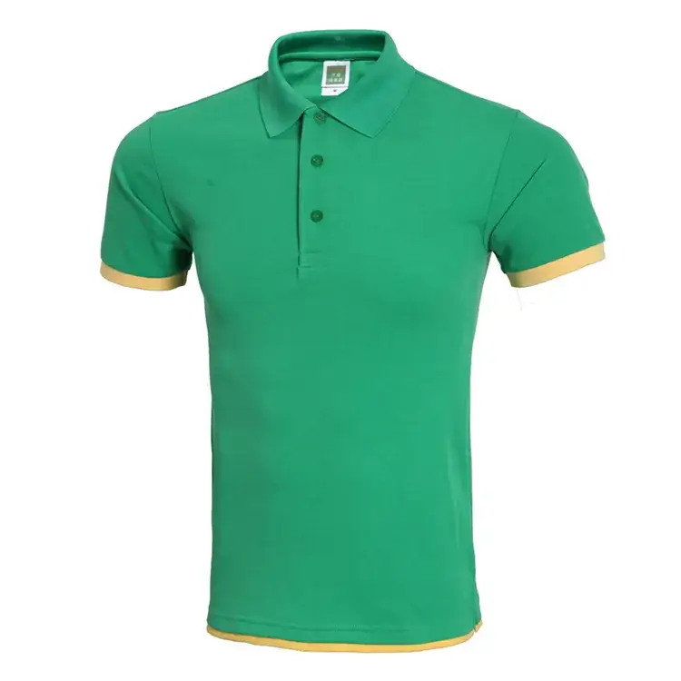 Men Black Polo Shirt with Red Trim & Logo