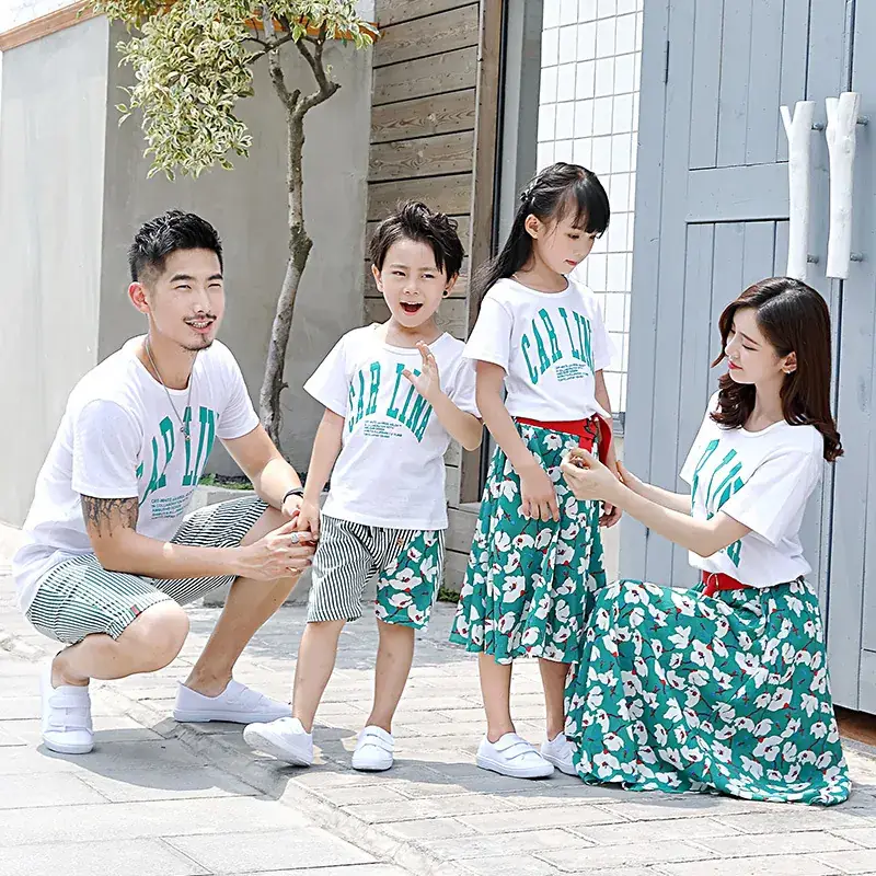 2023 Family 3Pc Summer T-Shirt Floral Suit - Image 3