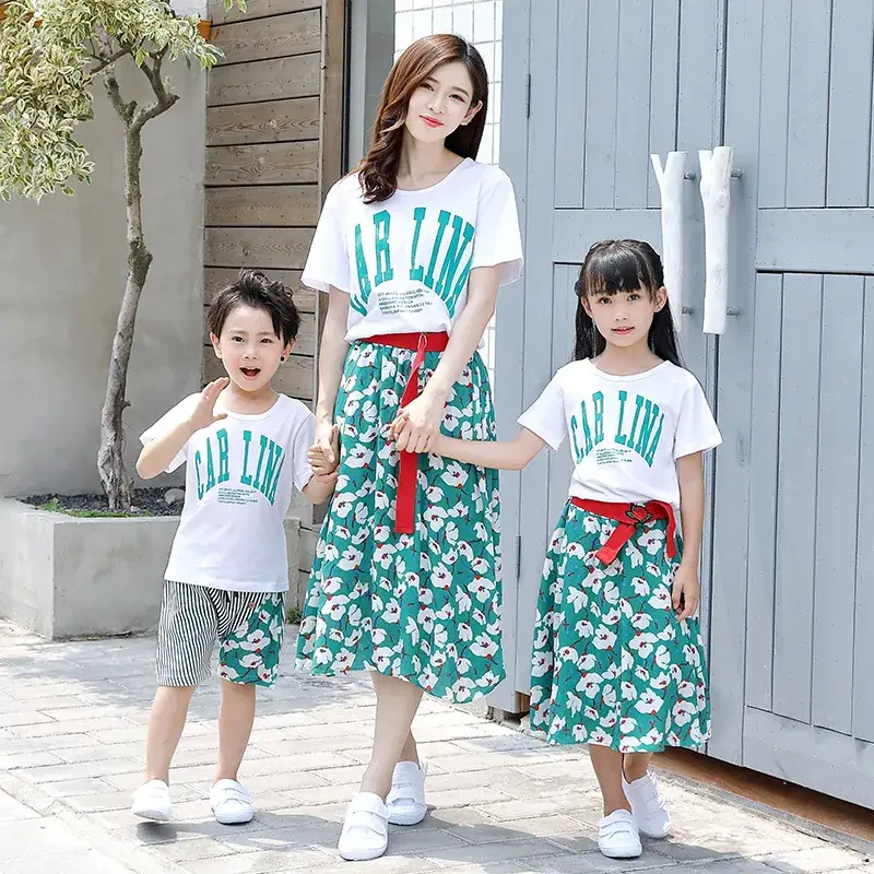 2023 Family 3Pc Summer T-Shirt Floral Suit - Image 4