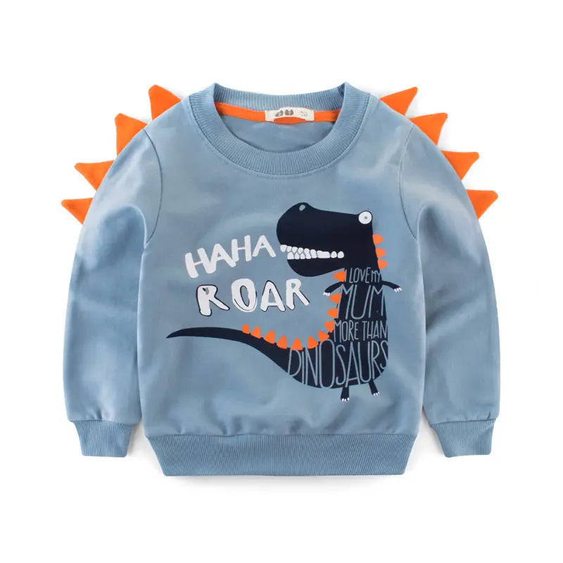 2024 Green Terry Cotton Kids Sweater Long Sleeve Baby Boy - Image 2