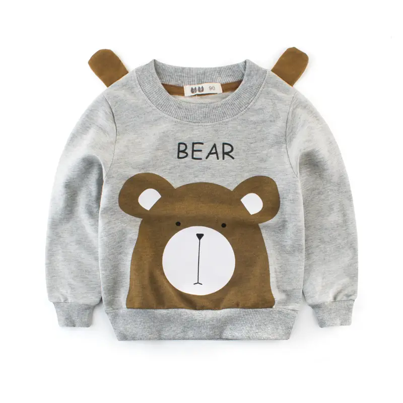2024 Green Terry Cotton Kids Sweater Long Sleeve Baby Boy - Image 3