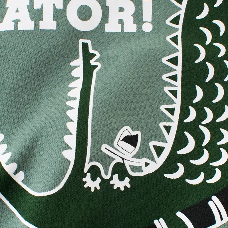 2024 Green Terry Cotton Kids Sweater Long Sleeve Baby Boy - Image 4