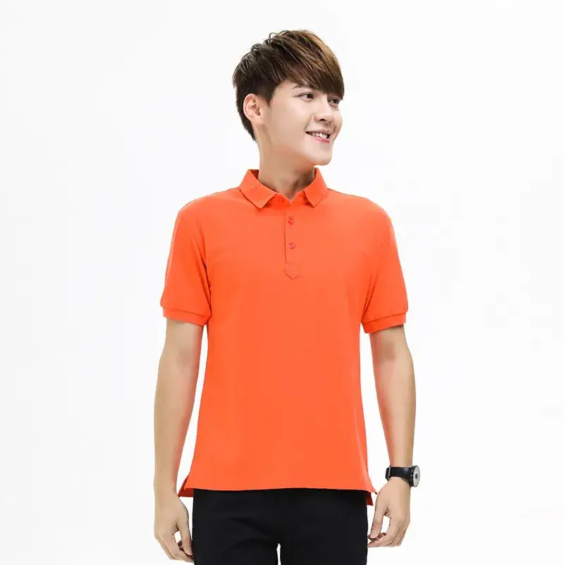 Men Pure Cotton Ice Pearl Polo Shirt Black - Image 11