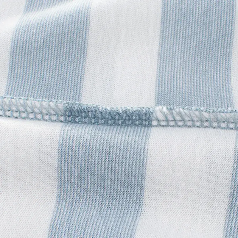 Kids Striped T-Shirt Blue White Short Sleeve - Image 3