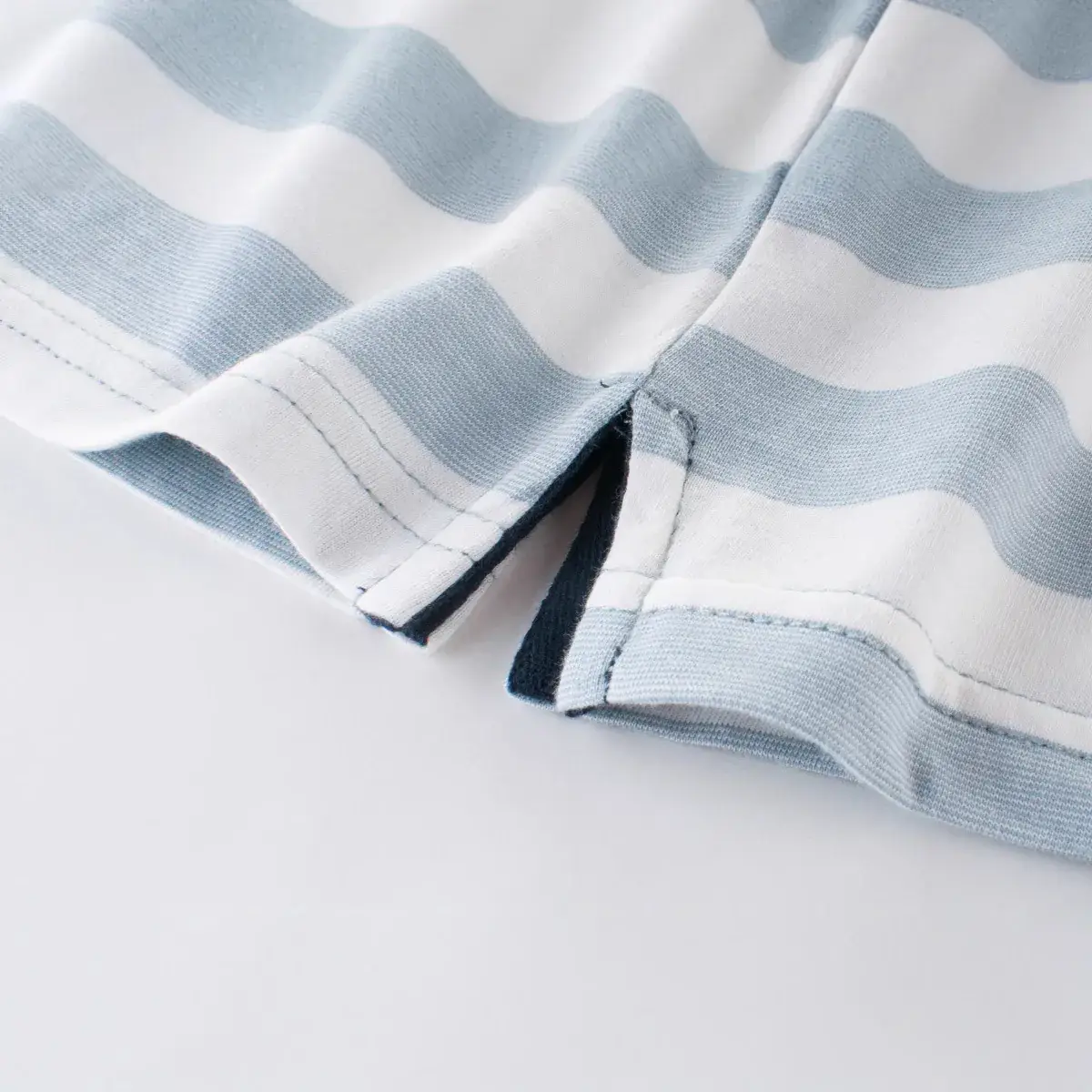 Kids Striped T-Shirt Blue White Short Sleeve - Image 5