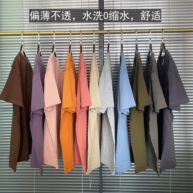 Summer T-Shirt Pure Cotton Solid Color Round Neck Short Sleeve — feature 1