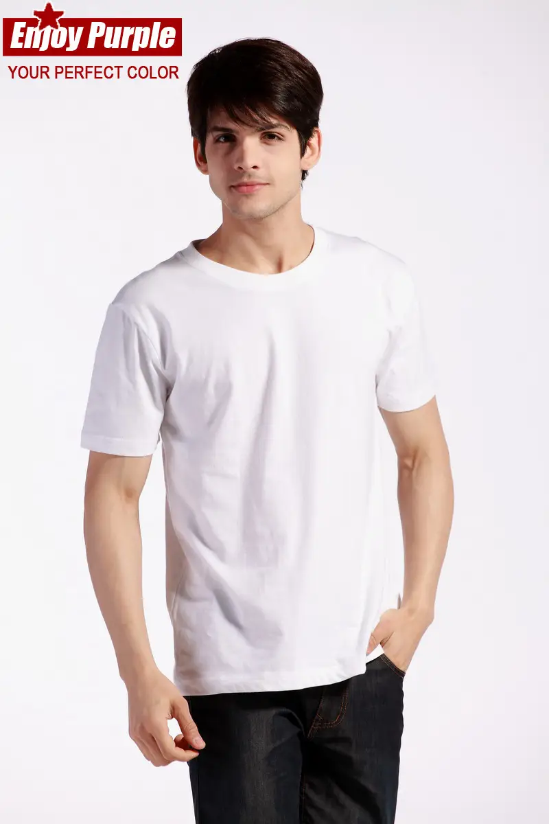 Summer T-Shirt Pure Cotton Solid Color Round Neck Short Sleeve — feature 10