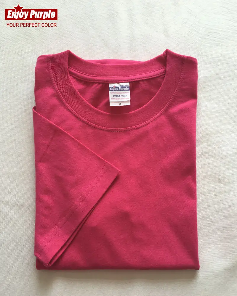 Summer T-Shirt Pure Cotton Solid Color Round Neck Short Sleeve - Image 10
