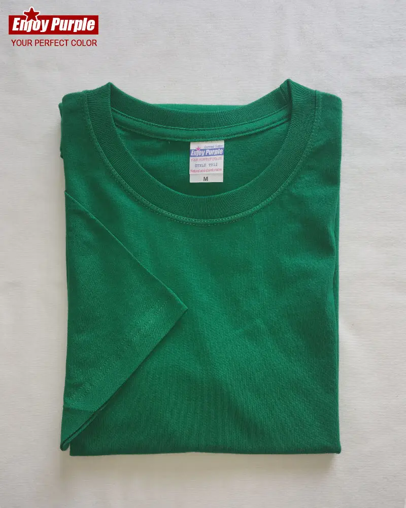 Summer T-Shirt Pure Cotton Solid Color Round Neck Short Sleeve - Image 15