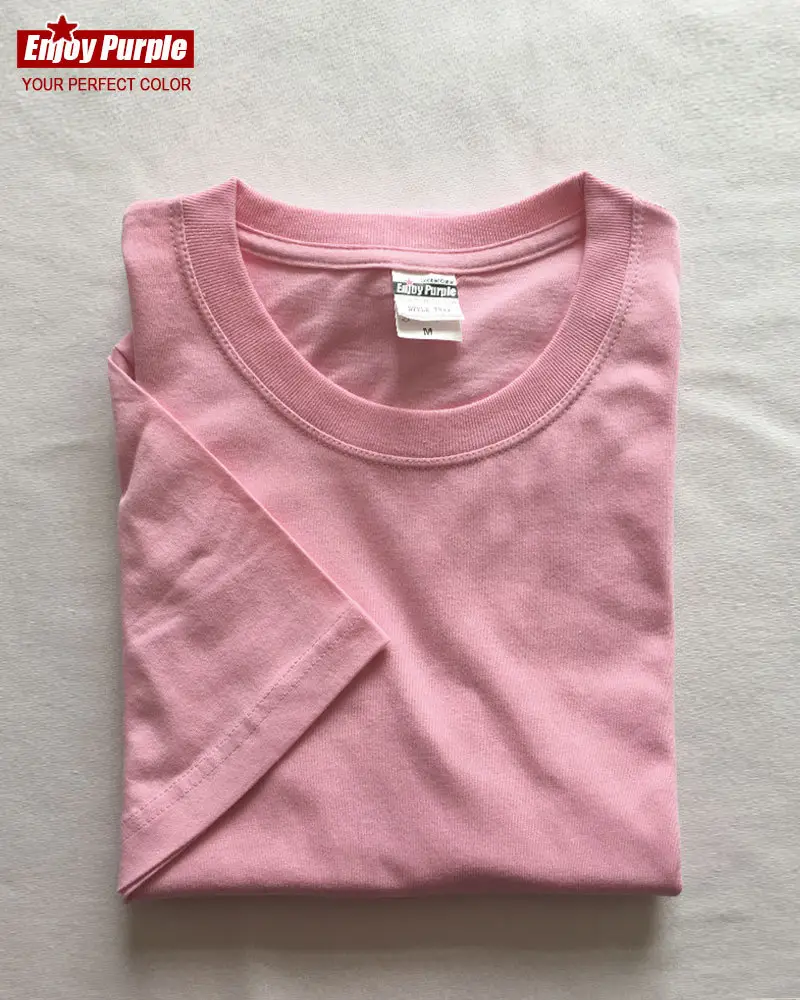 Summer T-Shirt Pure Cotton Solid Color Round Neck Short Sleeve - Image 16