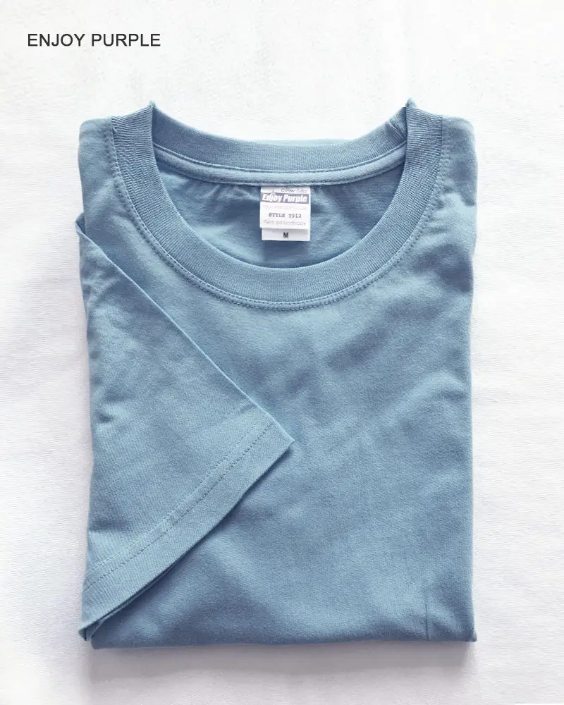 Summer T-Shirt Pure Cotton Solid Color Round Neck Short Sleeve - Image 19