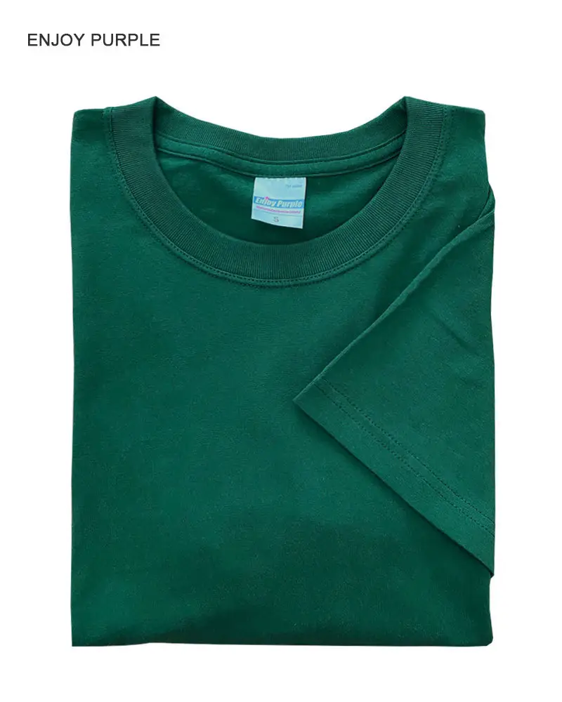 Summer T-Shirt Pure Cotton Solid Color Round Neck Short Sleeve - Image 27