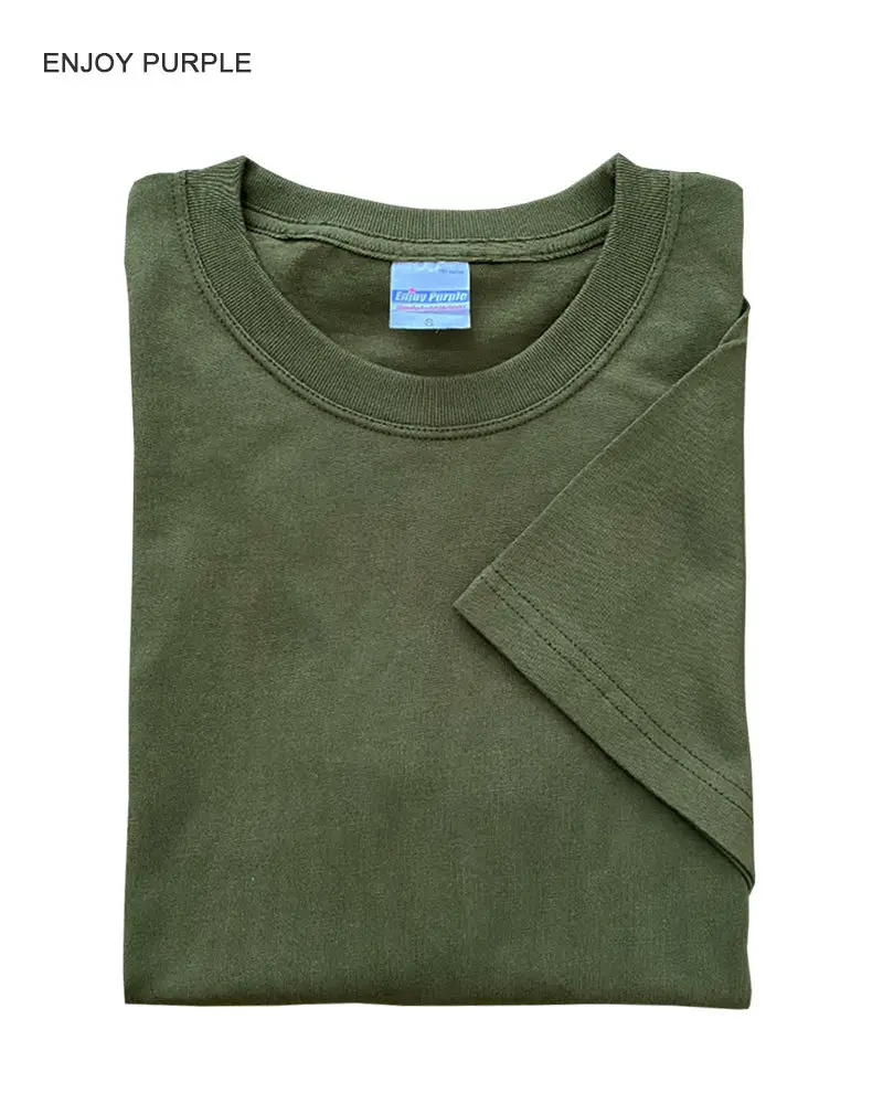 Summer T-Shirt Pure Cotton Solid Color Round Neck Short Sleeve - Image 28