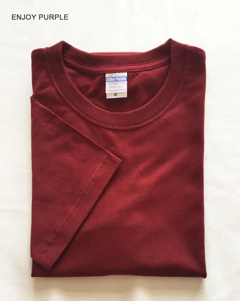 Summer T-Shirt Pure Cotton Solid Color Round Neck Short Sleeve - Image 3
