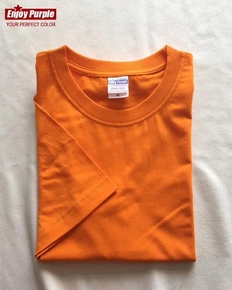 Summer T-Shirt Pure Cotton Solid Color Round Neck Short Sleeve - Image 6