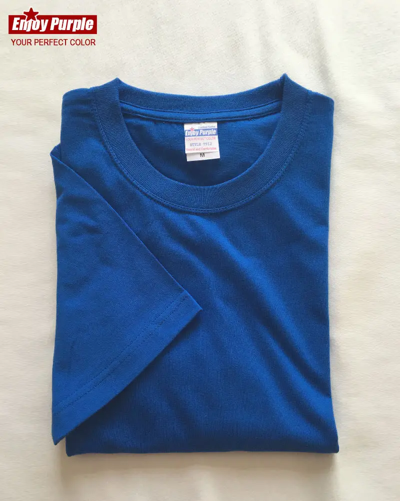 Summer T-Shirt Pure Cotton Solid Color Round Neck Short Sleeve - Image 8