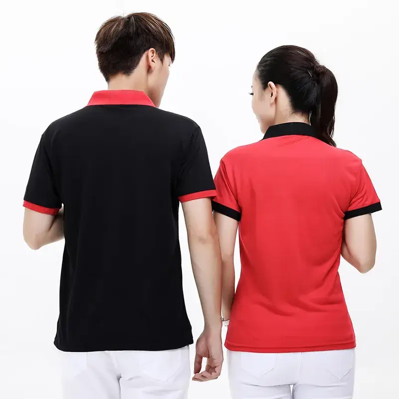 Men Cotton Polo Shirt White Blue Summer - Image 12