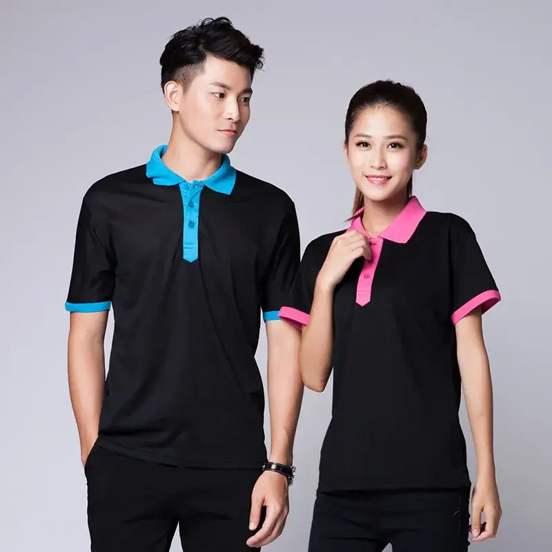 Men Cotton Polo Shirt White Blue Summer - Image 13