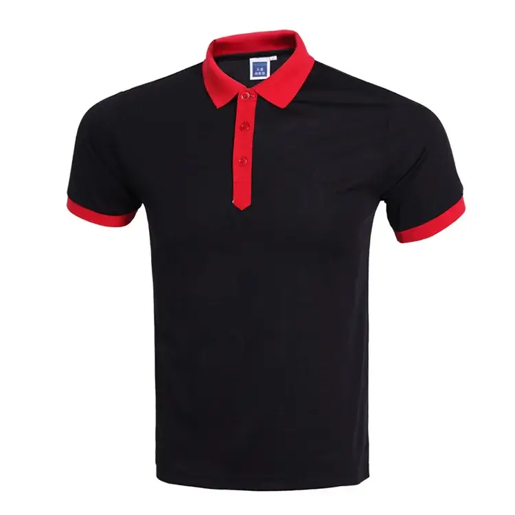 Men Cotton Polo Shirt White Blue Summer - Image 3
