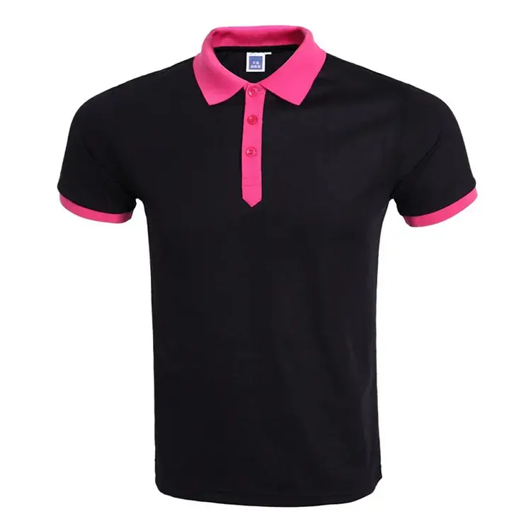 Men Cotton Polo Shirt White Blue Summer - Image 5