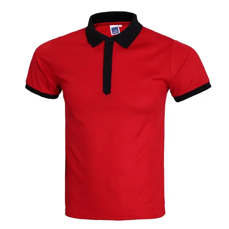 Men Cotton Polo Shirt White Blue Summer - Image 6