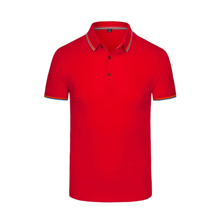 Men Black Polo Shirt with Blue Trim - Image 2