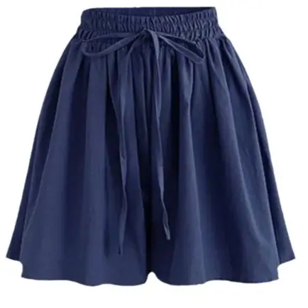 Women Wide Leg Shorts Chiffon Plus Size Elastic Waist - Image 11