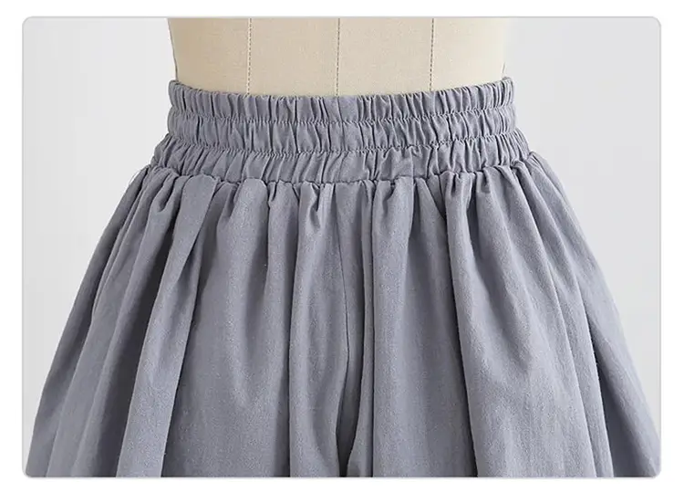 Women Wide Leg Shorts Chiffon Plus Size Elastic Waist — feature 13
