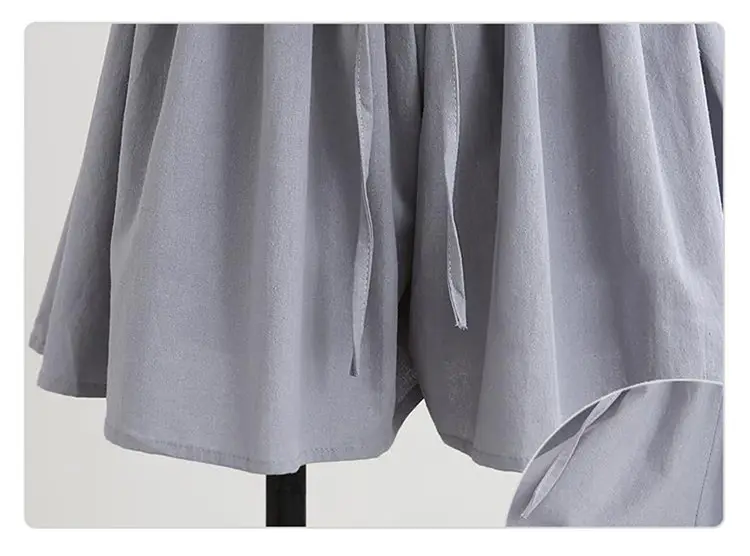 Women Wide Leg Shorts Chiffon Plus Size Elastic Waist — feature 14