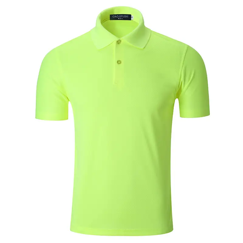 Men Yellow Polo T-Shirt with Logo Custom Print