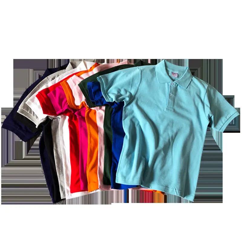 Men Pique Mesh Lapel T-Shirt Pink 260G