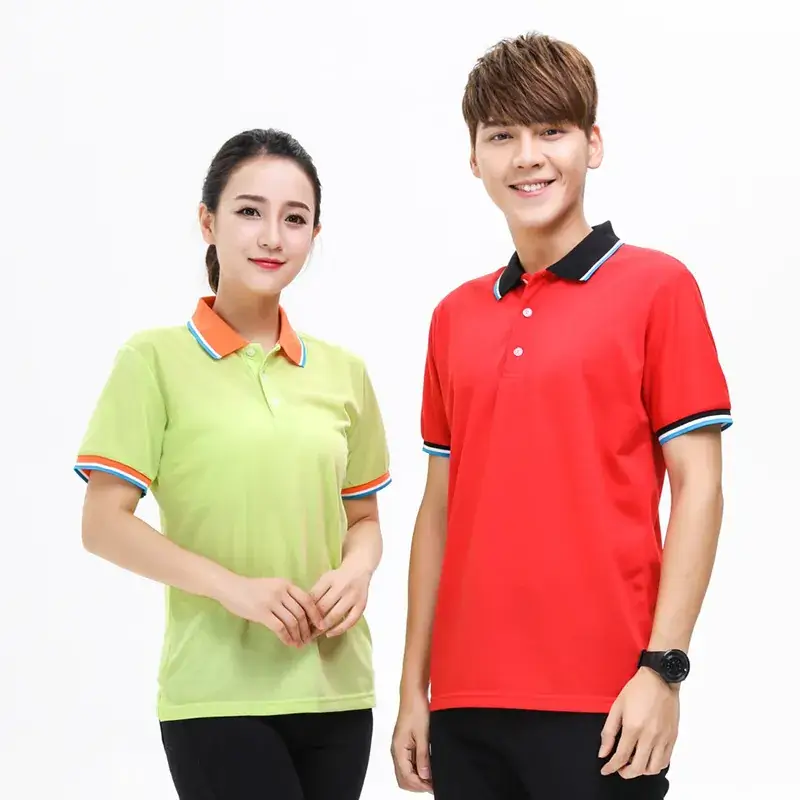 Green Polo Shirt with Orange Trim for Men - Image 13