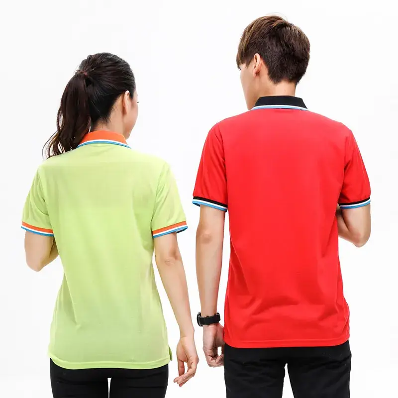 Green Polo Shirt with Orange Trim for Men - Image 14