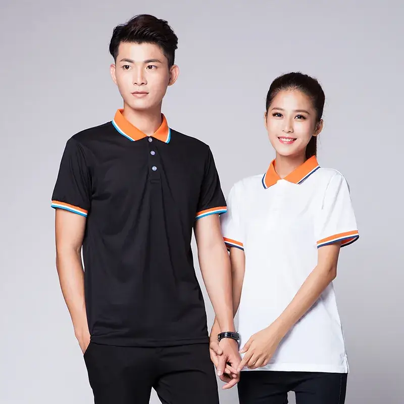 Green Polo Shirt with Orange Trim for Men - Image 16