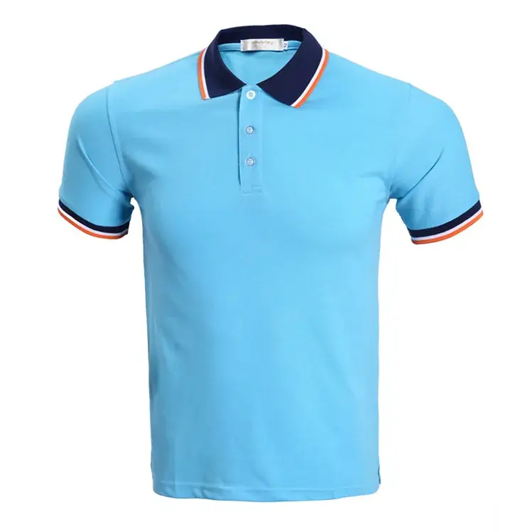 Green Polo Shirt with Orange Trim for Men - Image 11
