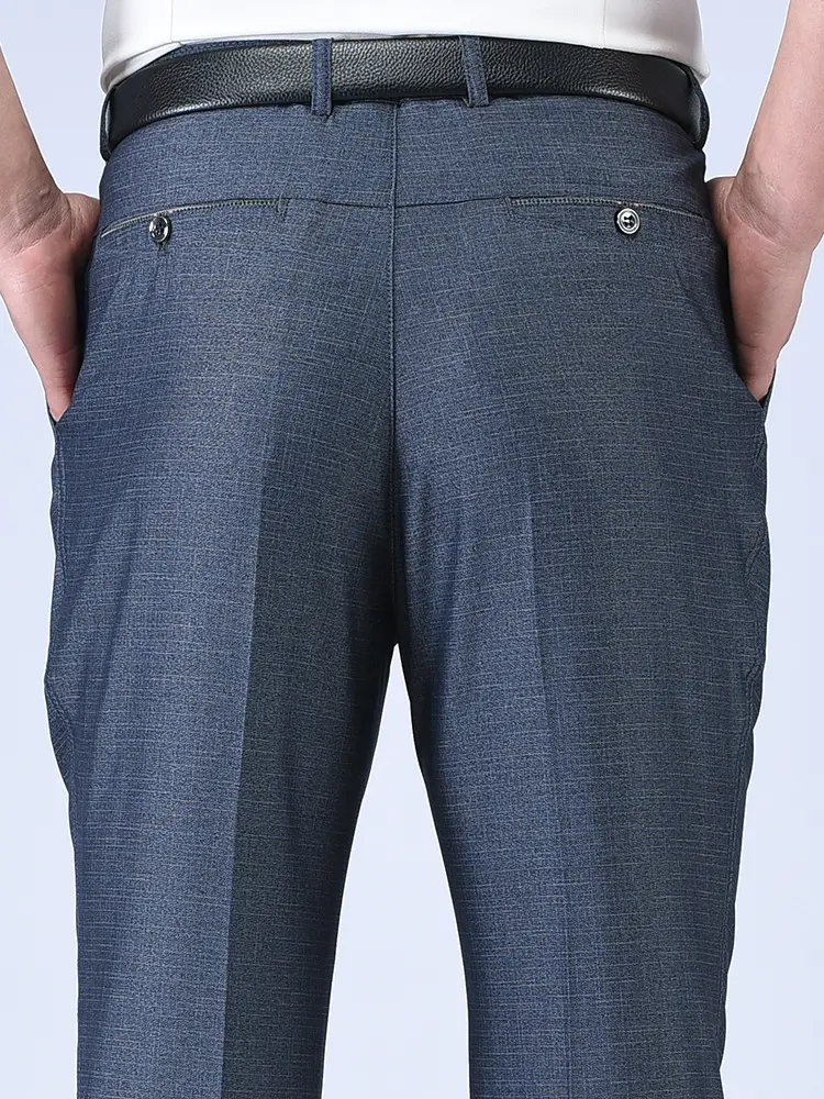 Black Thin Waist Casual Pants for Men Medium - Image 22