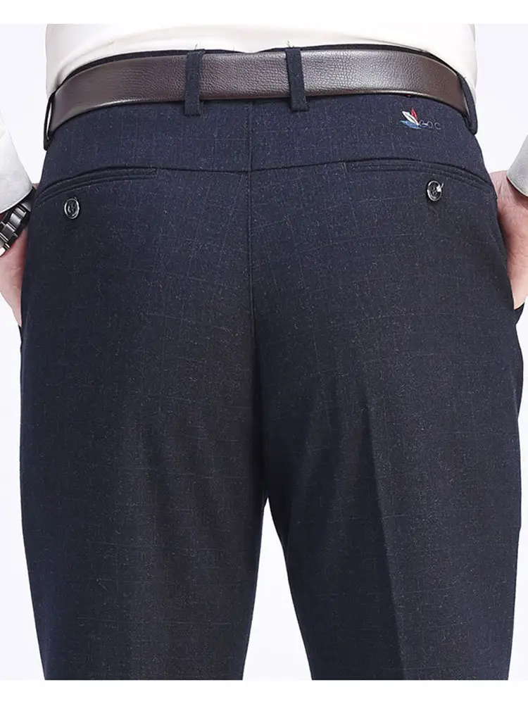 Men Thick Waistband Pants Black 50+ - Image 21