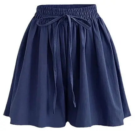 Plus Size Chiffon Shorts Set Black Blue Gray Loose Summer