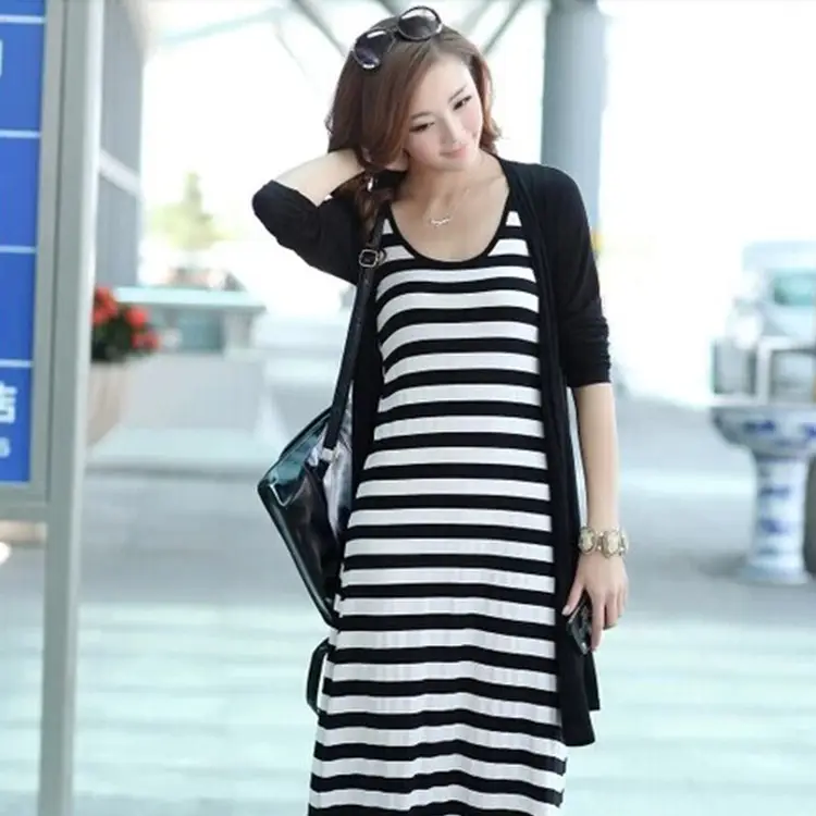 200kg Women's Black Long Vest Dress Plus Size