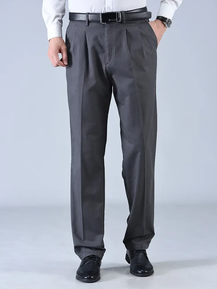 Men's Army Green Thin Cotton Waist Pants High-Waisted - Image 30