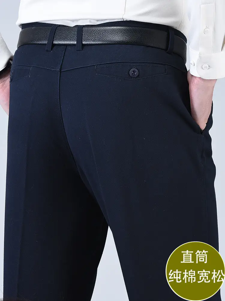 Men's Army Green Thin Cotton Waist Pants High-Waisted - Image 31