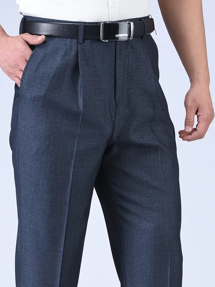 Middle-aged Men Thin Casual Pants Black Grey Summer Wear - Image 20
