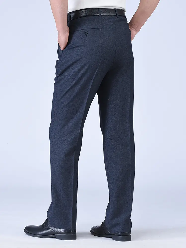 Middle-aged Men Thin Casual Pants Black Grey Summer Wear - Image 21