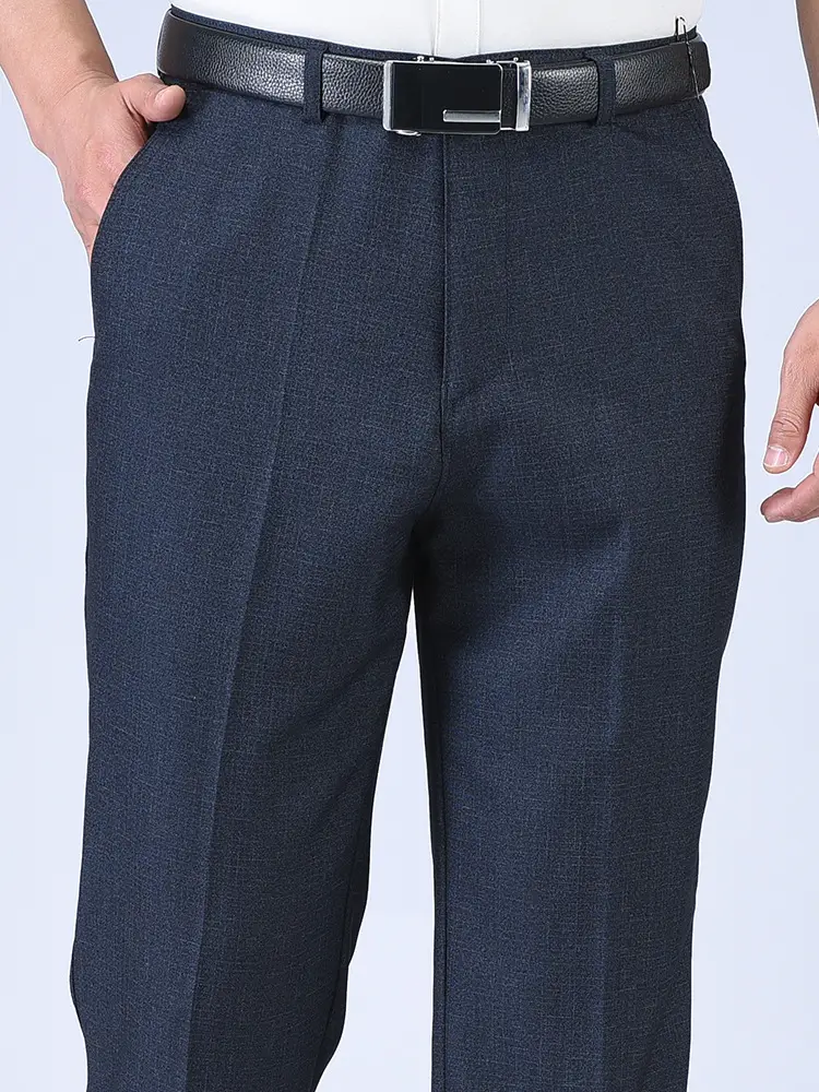 Middle-aged Men Thin Casual Pants Black Grey Summer Wear - Image 22