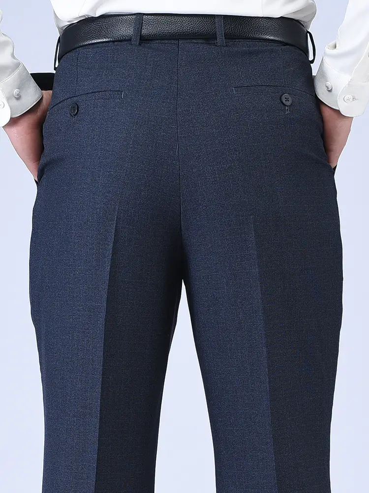 Middle-aged Men Thin Casual Pants Black Grey Summer Wear - Image 24