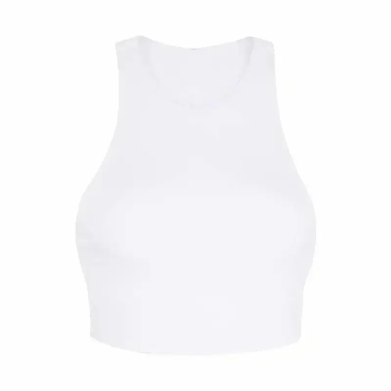 Women Hottie Slim Fit Navel Baring Vest Olive Green - Image 2