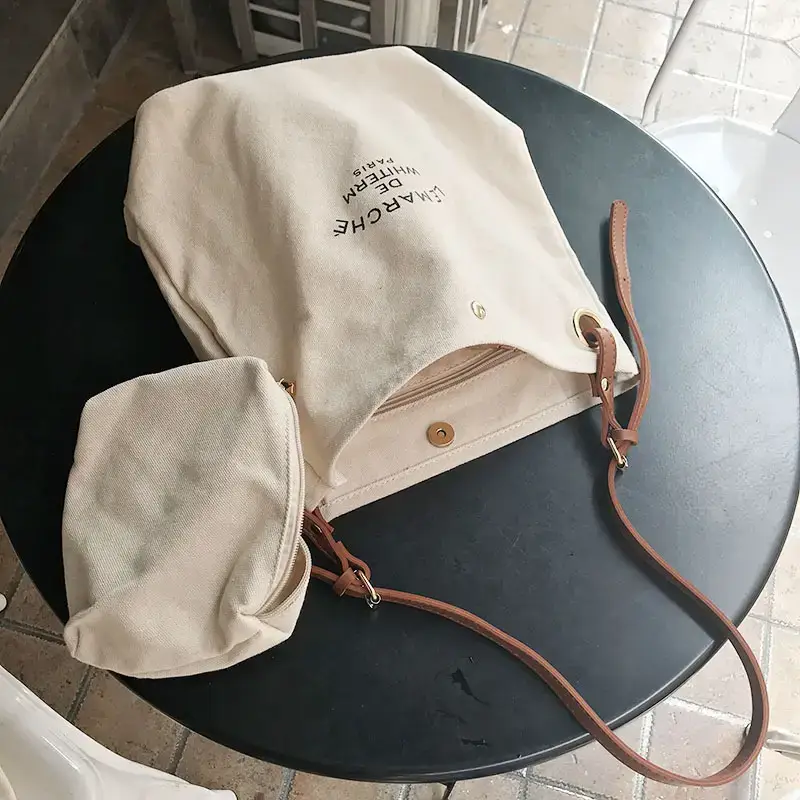 2026 Korean Patchwork Canvas Shoulder Bag Ins Casual Crossbody - Image 3