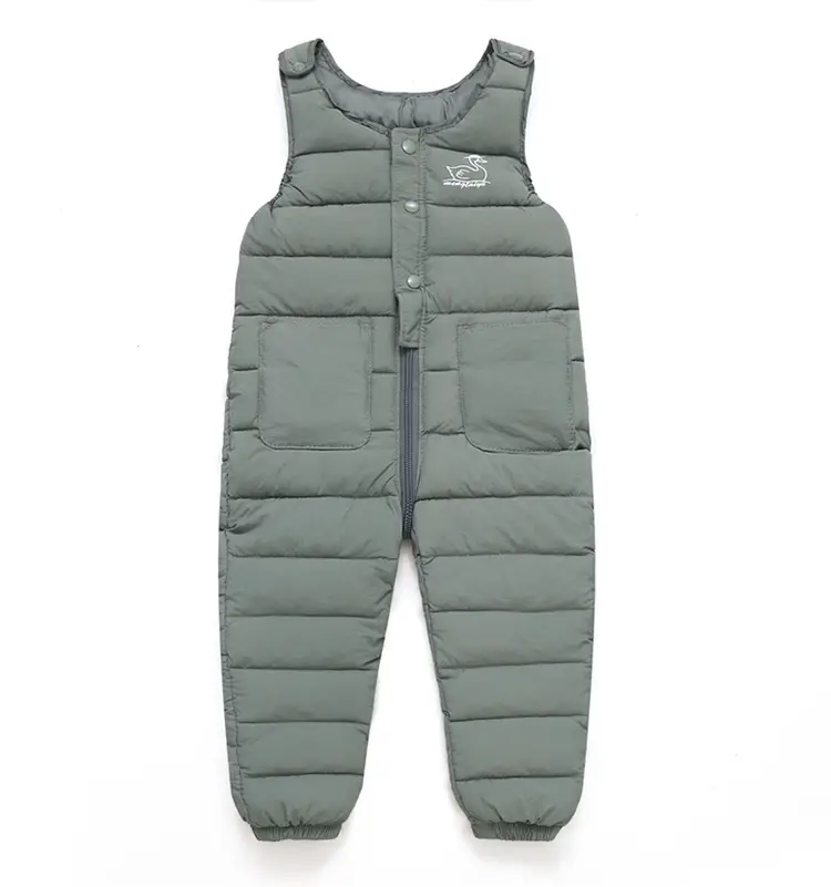 Black Padded Infant Jumpsuit with Suspenders Medium — feature 11
